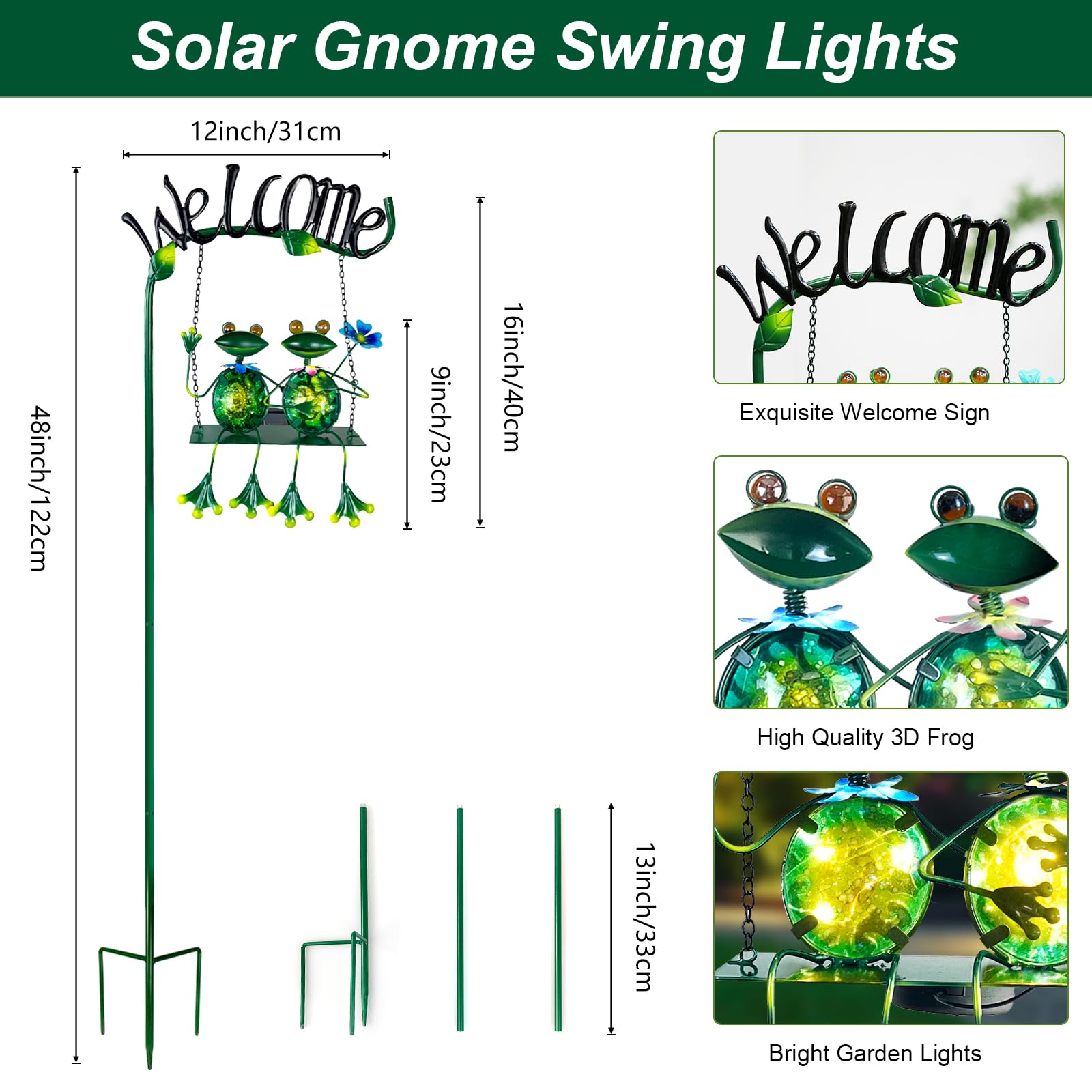 Solar Swing Garden Stake Light