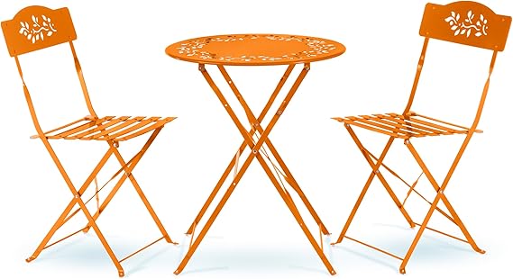 3-Piece Bistro Set – Folding Table & 2 Chairs