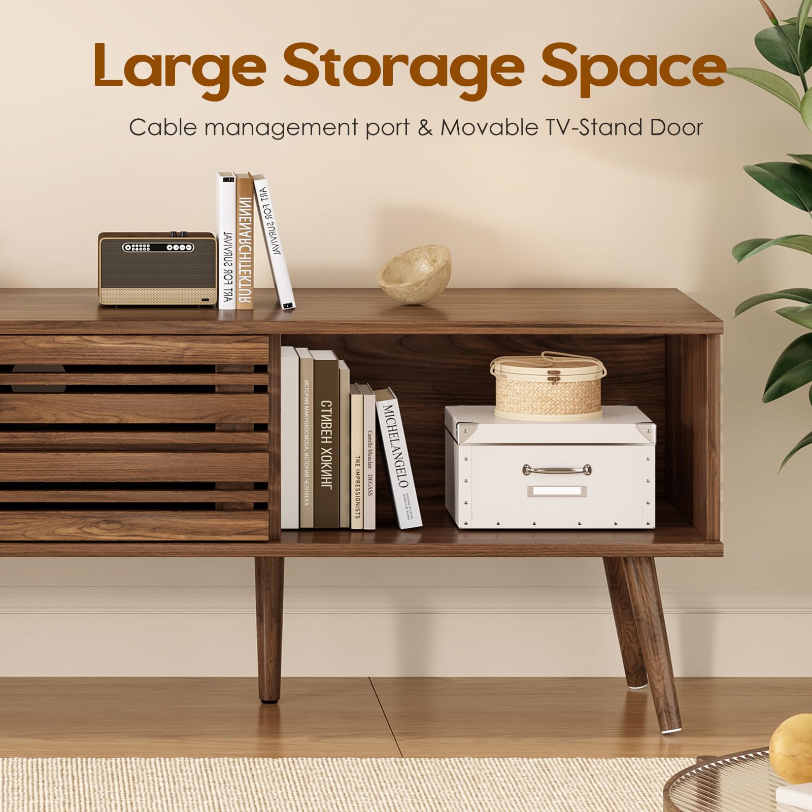 Mid-Century Modern TV Stand for TVs up to 70"