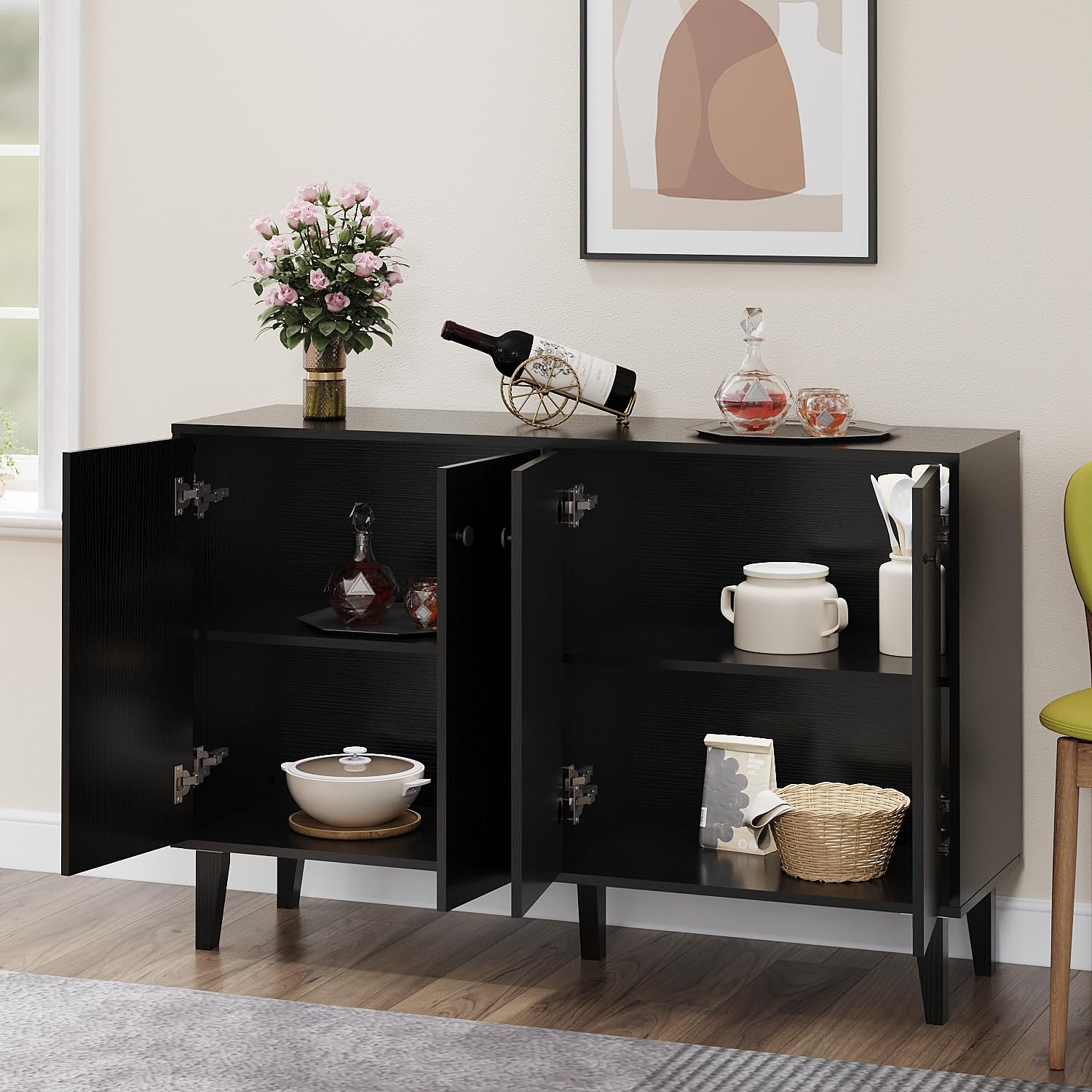 Sideboard Buffet Cabinet with 4 Doors