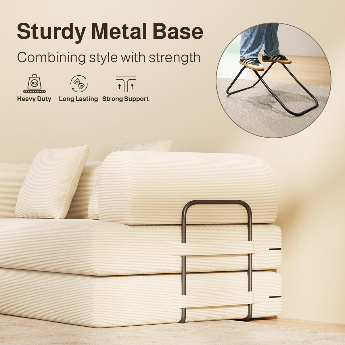 5-in-1 Convertible Sofa Bed