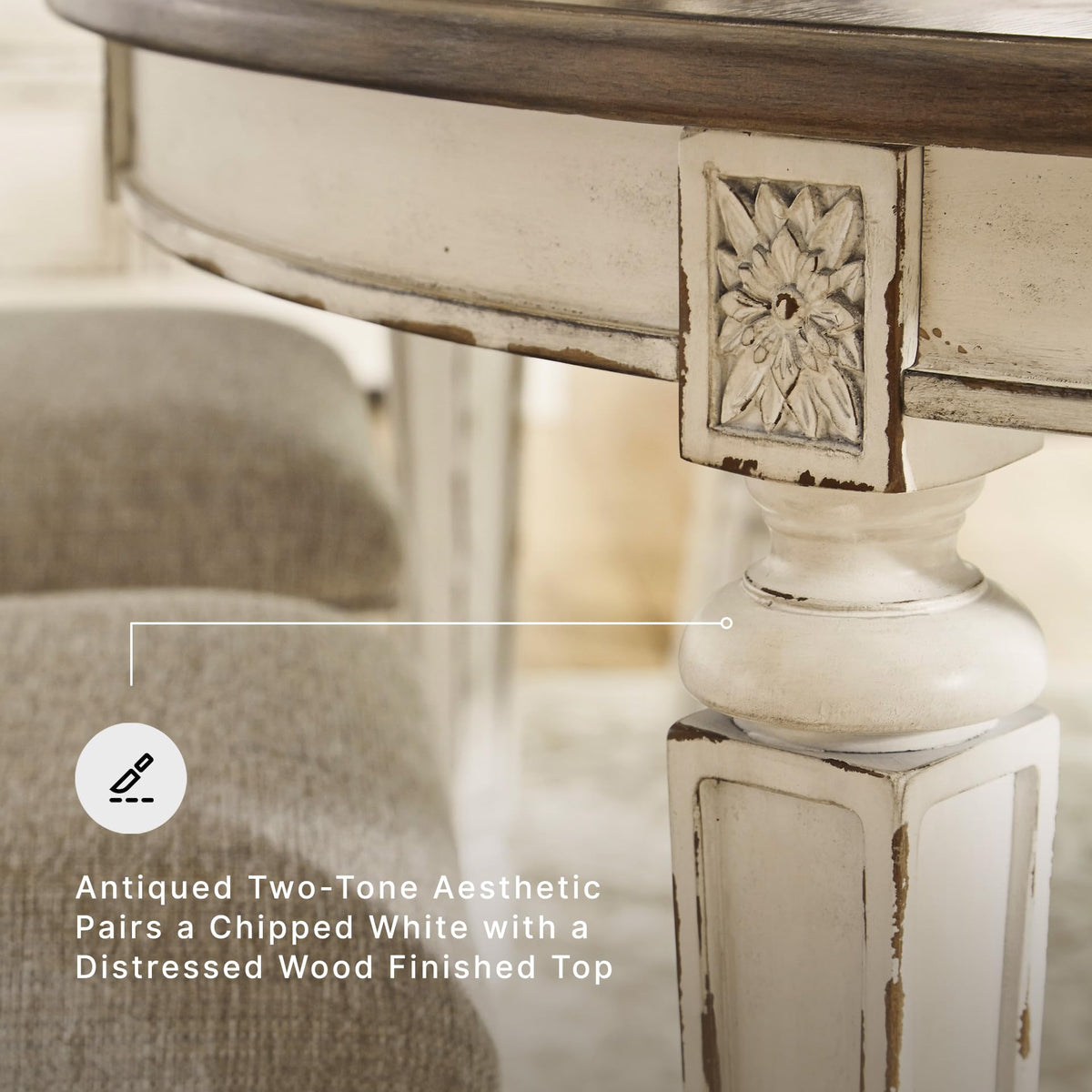 Round-to-Oval Extendable Dining Table