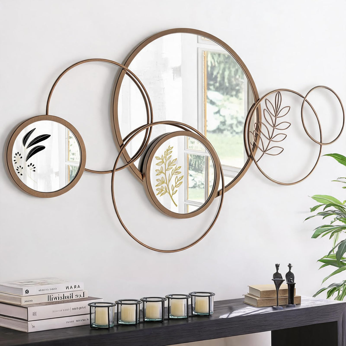 Gold Metal Frame Wall Mirror