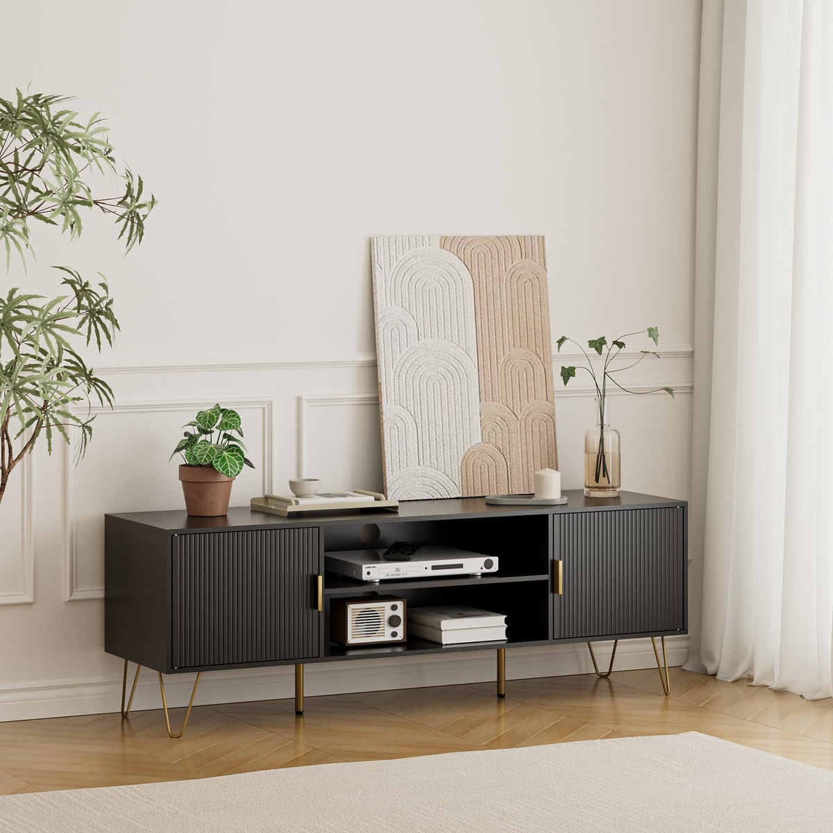 TV Stand with Storage Cabinets