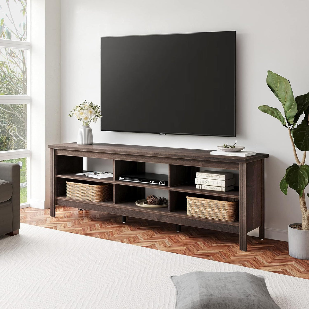 Farmhouse TV Stand with Storage