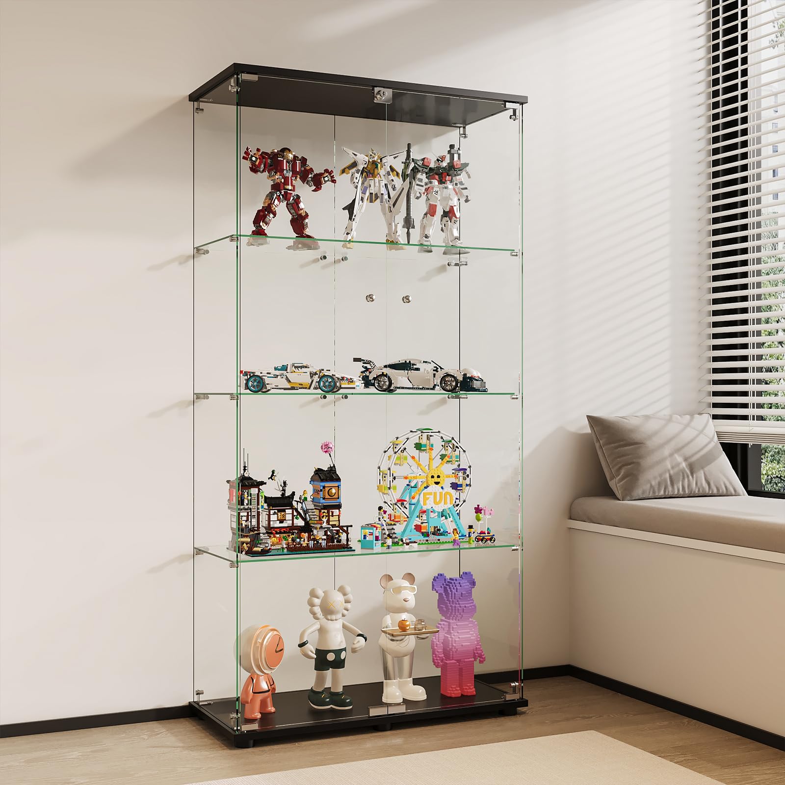 Glass Display Cabinet with Double Door