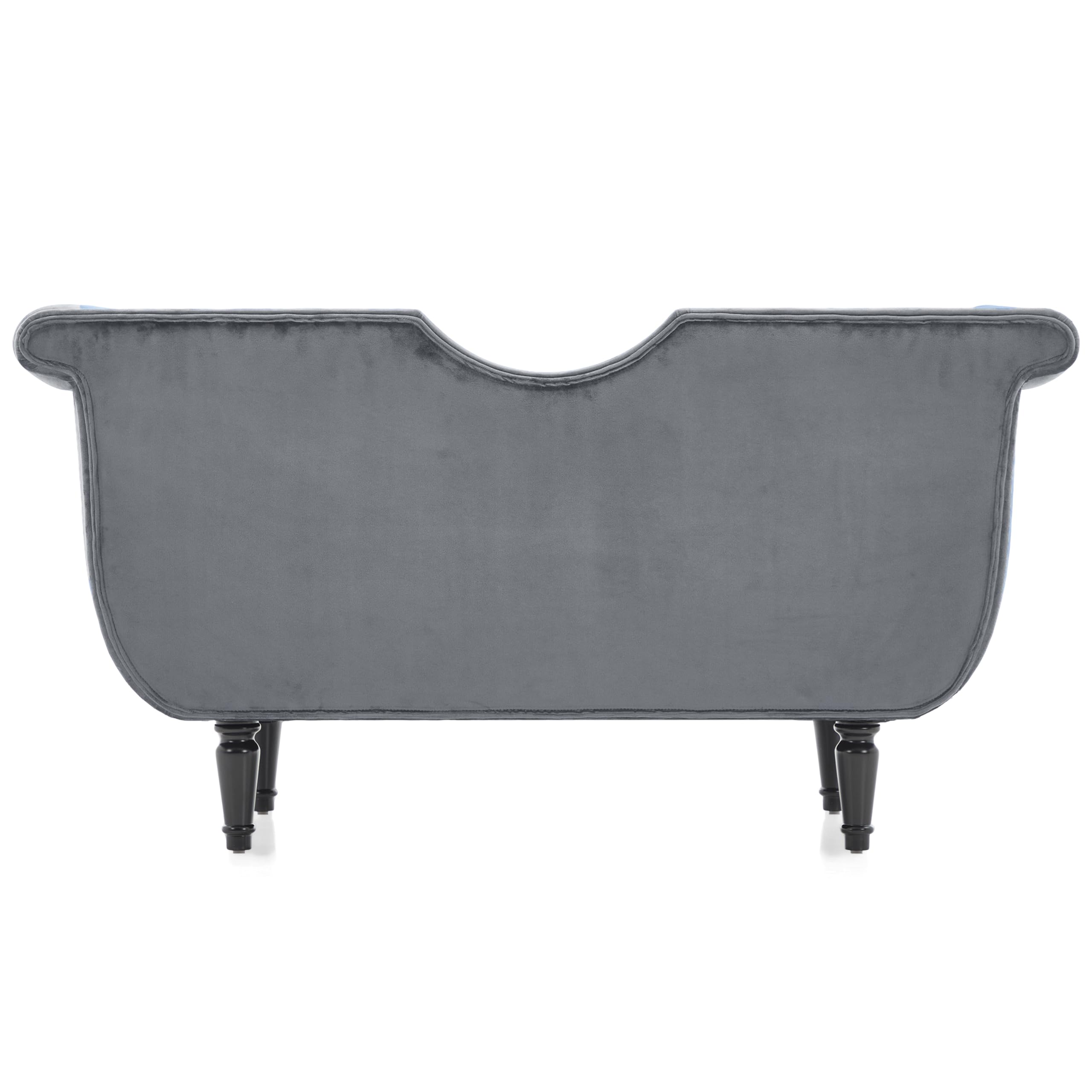 Velvet Ottoman Bench with Bolster Pillows & Nailhead Trim