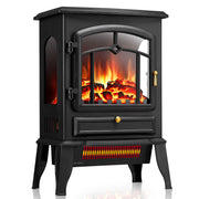 Electric Fireplace Heater Stove with 3D Flame, 1000/1500W & Flame-Only Mode