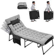 5-Position Folding Tanning Lounge Chair