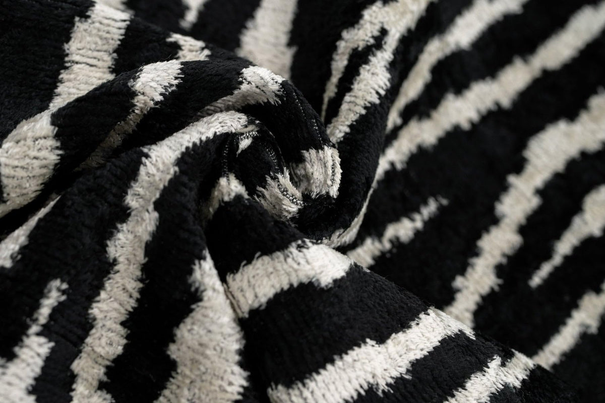 Zebra Print Velvet Throw Pillow