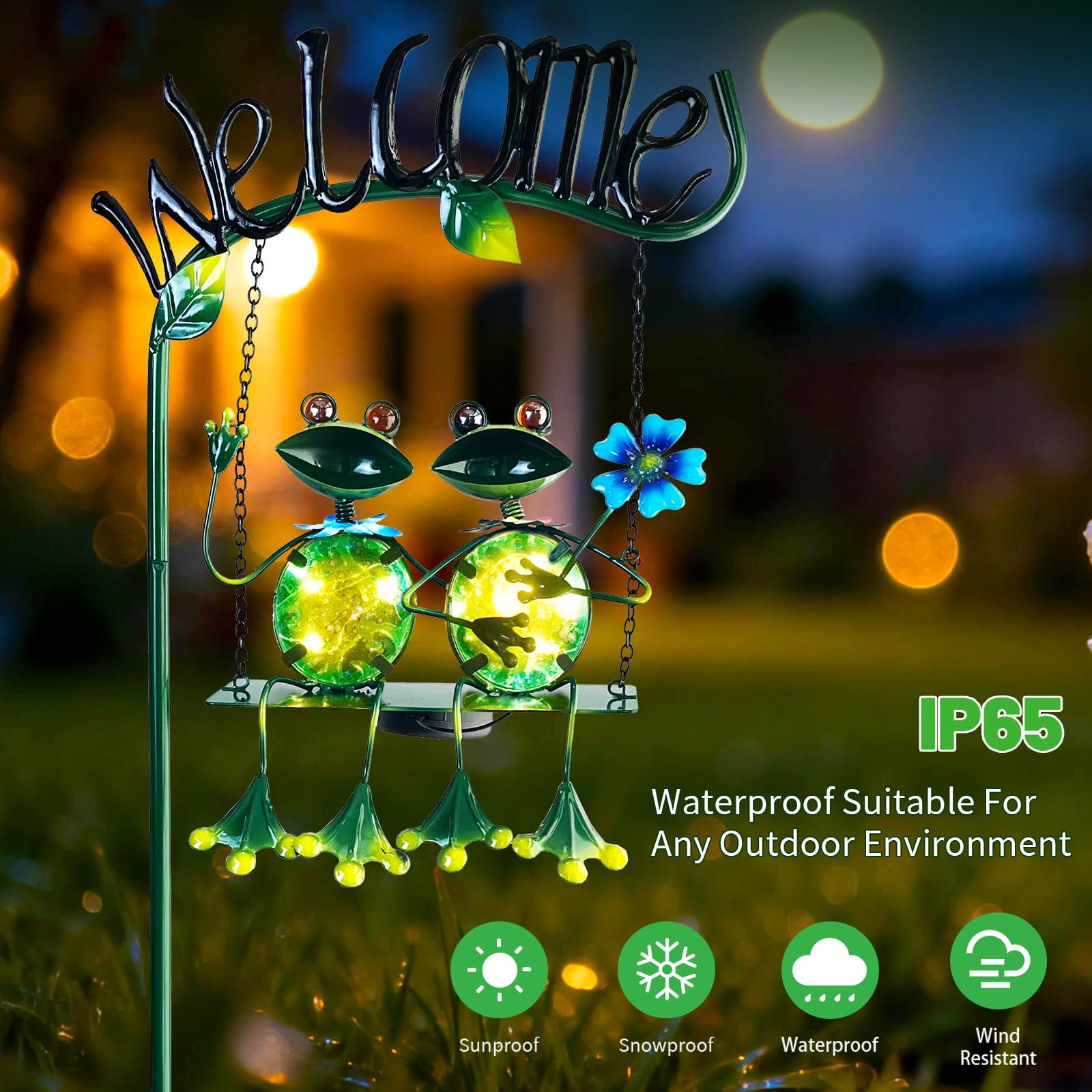 Solar Swing Garden Stake Light
