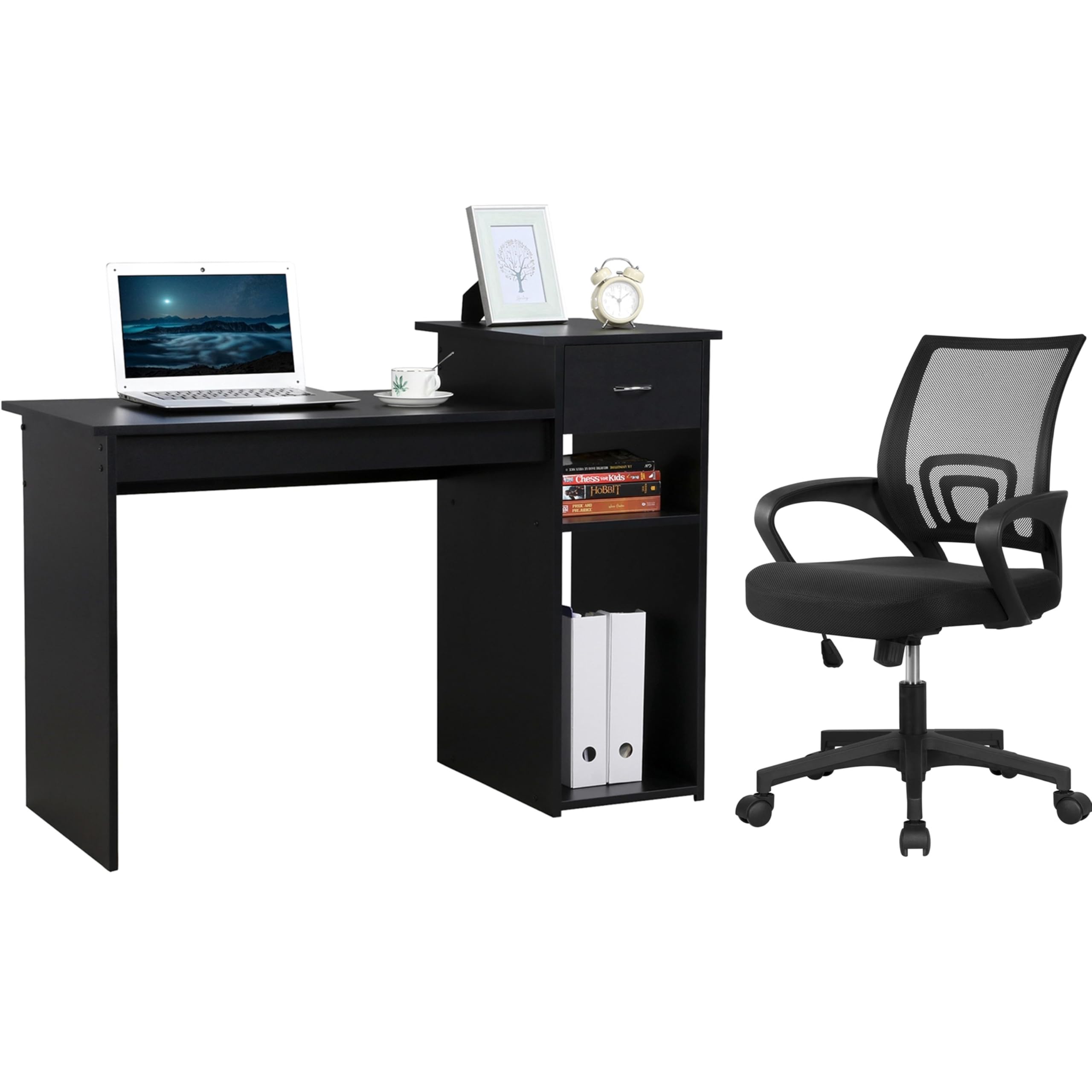 Computer Desk & Ergonomic Chair Set