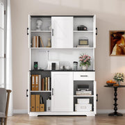 Farmhouse Pantry Cabinet with Power Outlet