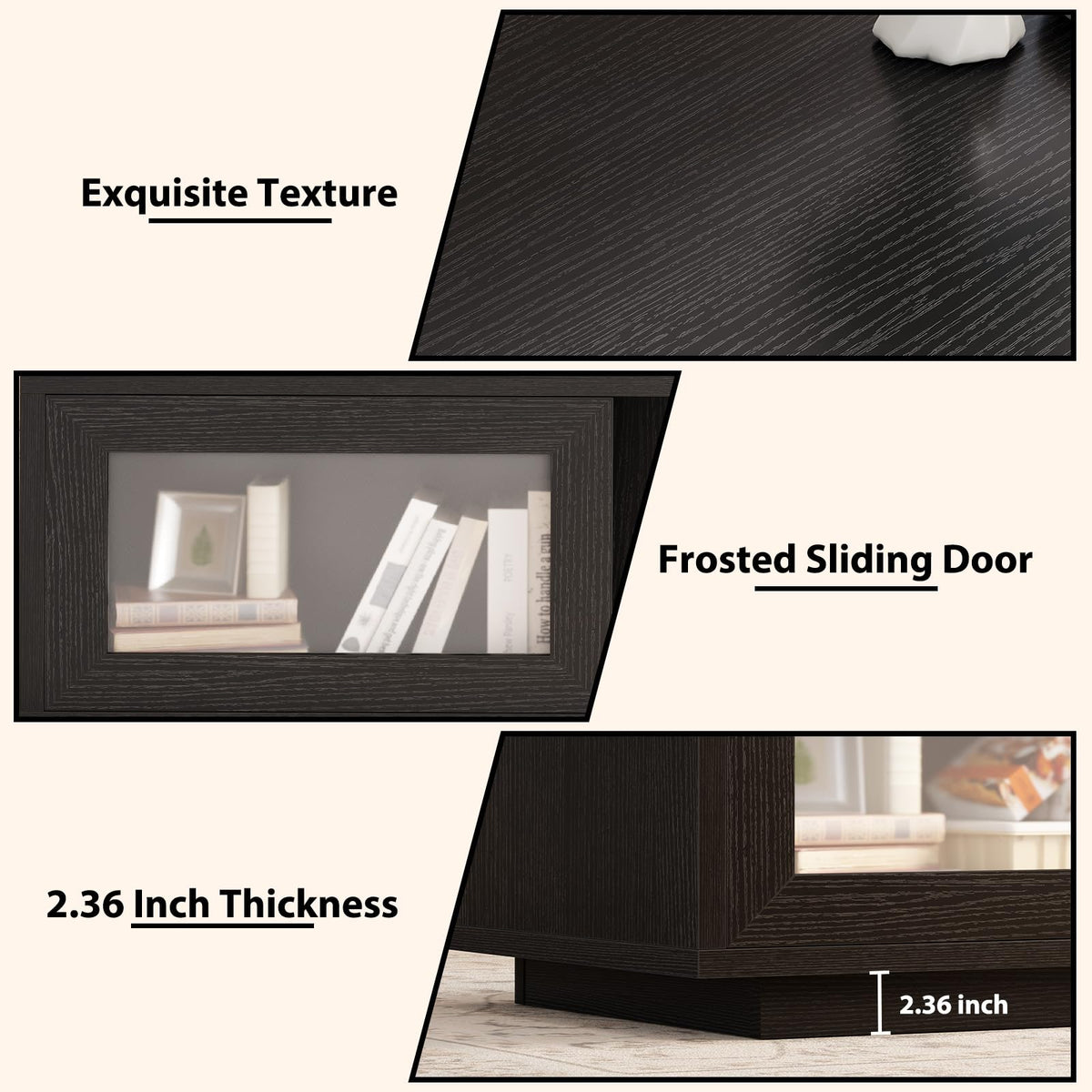 Sliding Door Storage Coffee Table