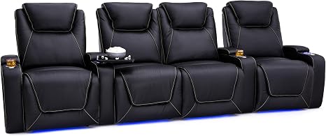Home Theater Power Recliner Seating with Headrest & Lumbar