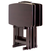 Espresso Folding Snack Table Set