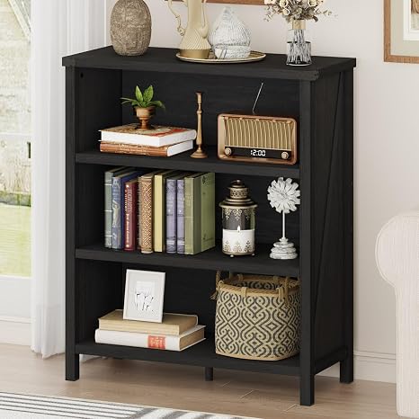 3-Shelf Bookcase with Adjustable Shelves