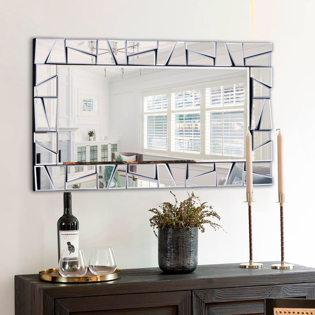 Rectangular Beveled Wall Mirror