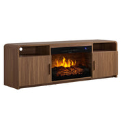 70" Fluted TV Stand with 30" Electric Fireplace