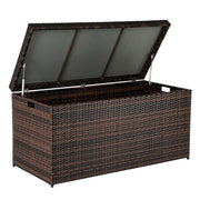 VINGLI 132 Gallon Outdoor Wicker Storage Box