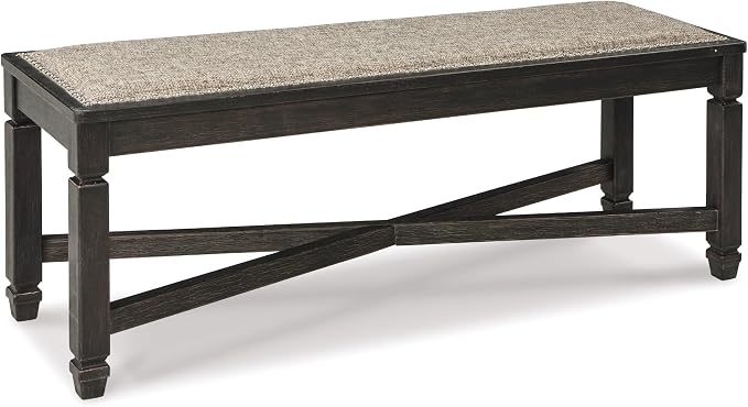 Rustic Upholstered Dining Bench