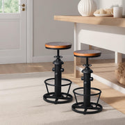 3-Piece Bar Table Set with Adjustable Swivel Stools