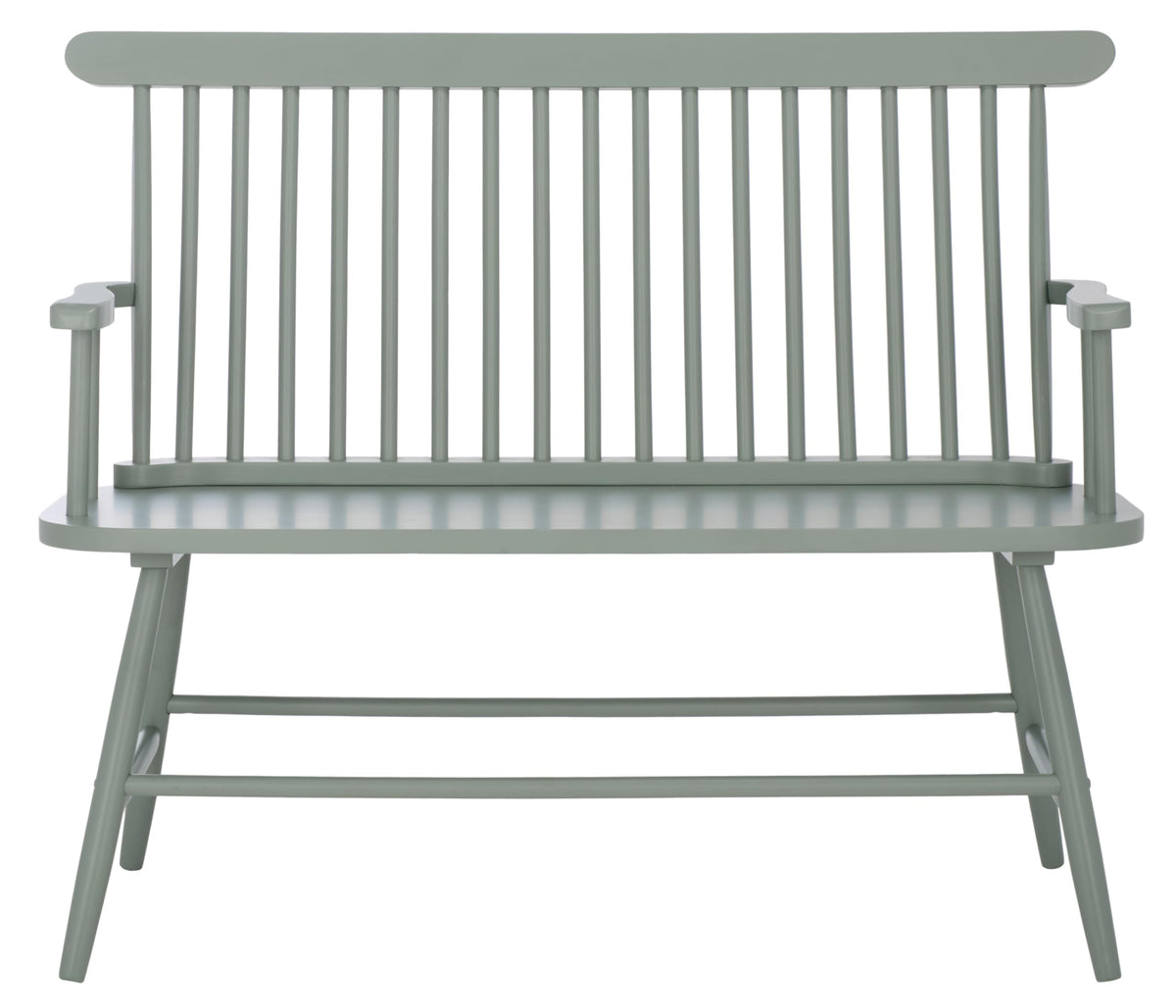 Sage Green Wood Spindle Back Bench