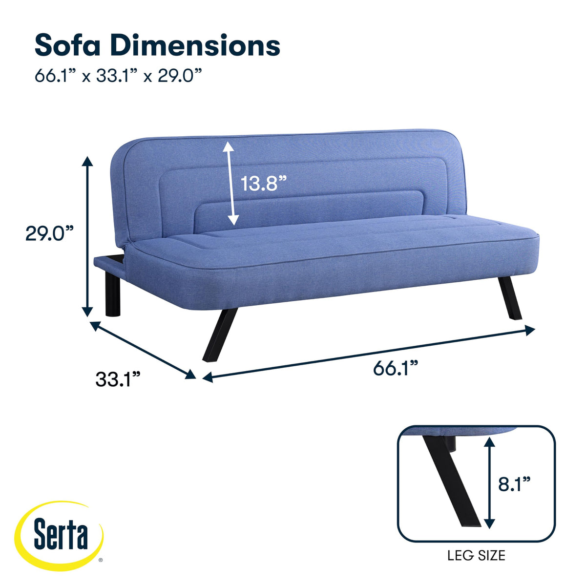 Short Twin Futon Sofa Bed