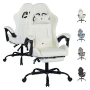 Fabric Gaming Chair with Footrest