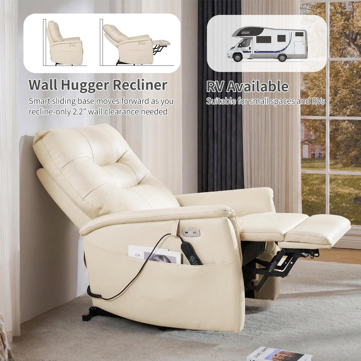 Dual Motor Wall Hugger Lift Recliner