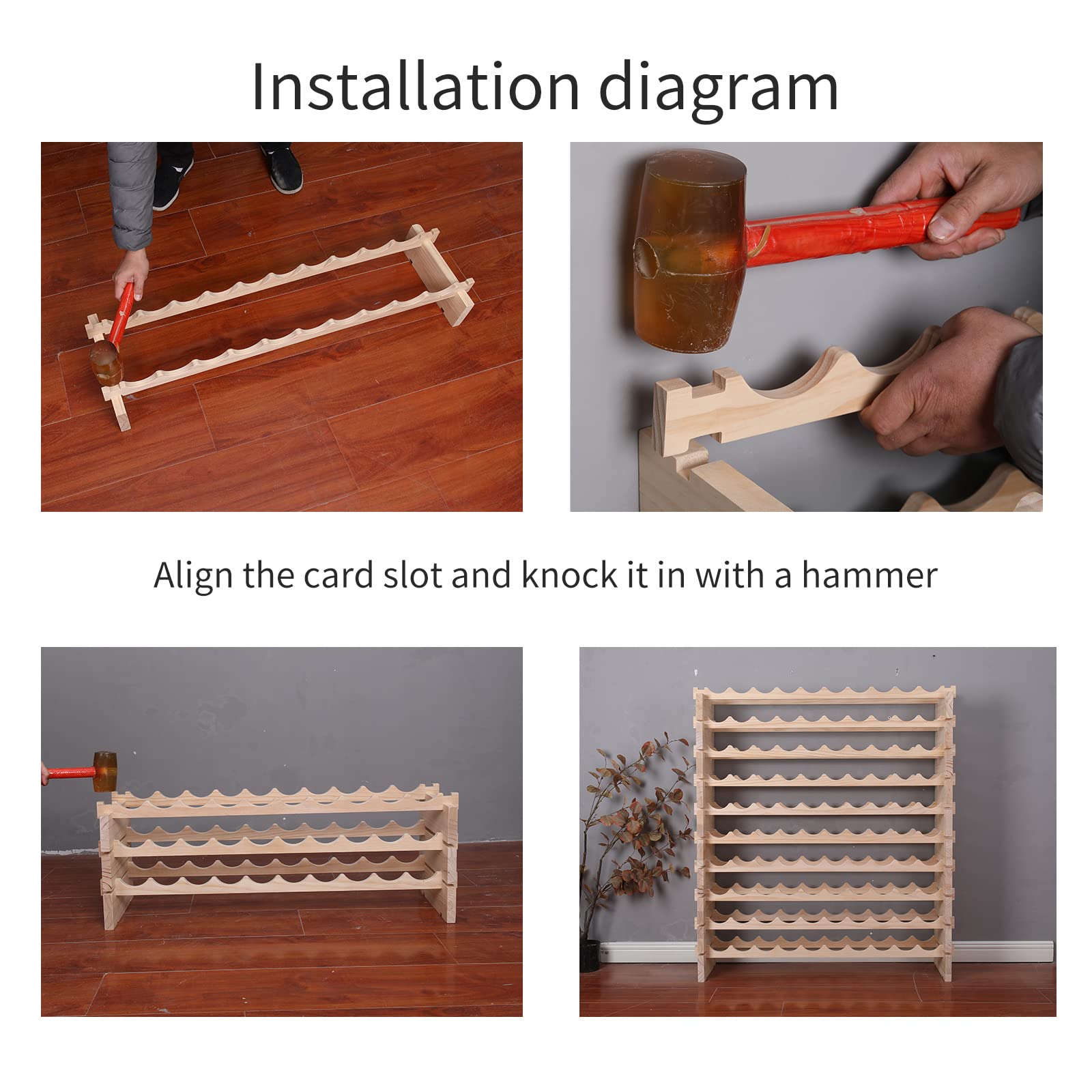 Pine Wood Wine Rack
