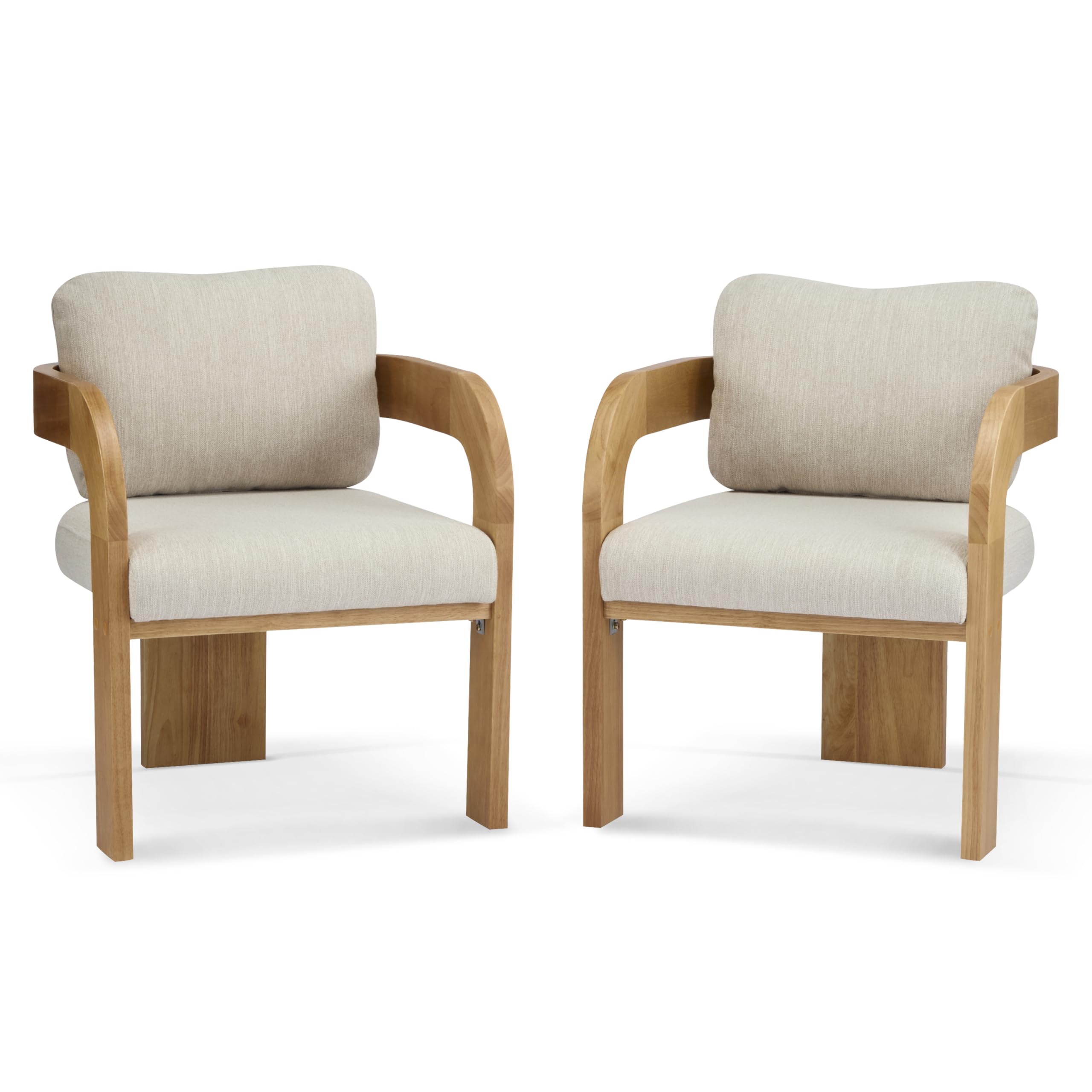 Upholstered Dining Chairs with Cushion, Set of 2