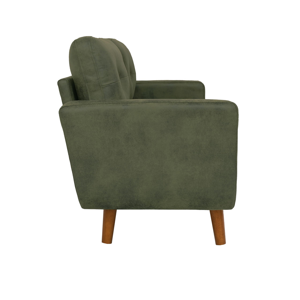 Olive Green Tufted Loveseat
