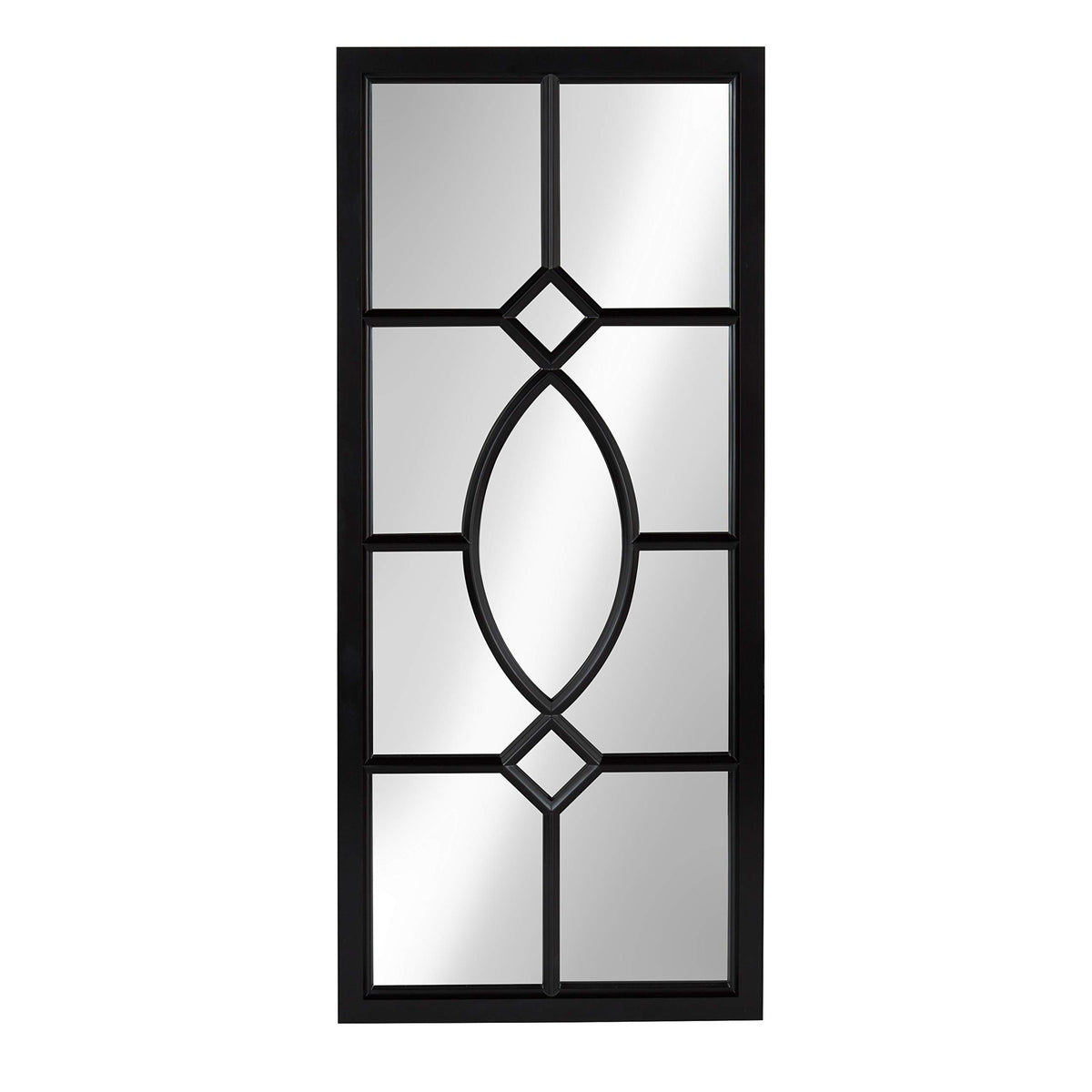 Black Windowpane Wall Mirror