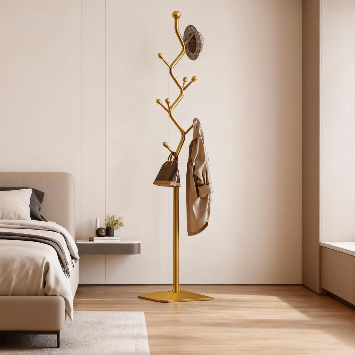 8-Hook Metal Freestanding Coat Rack