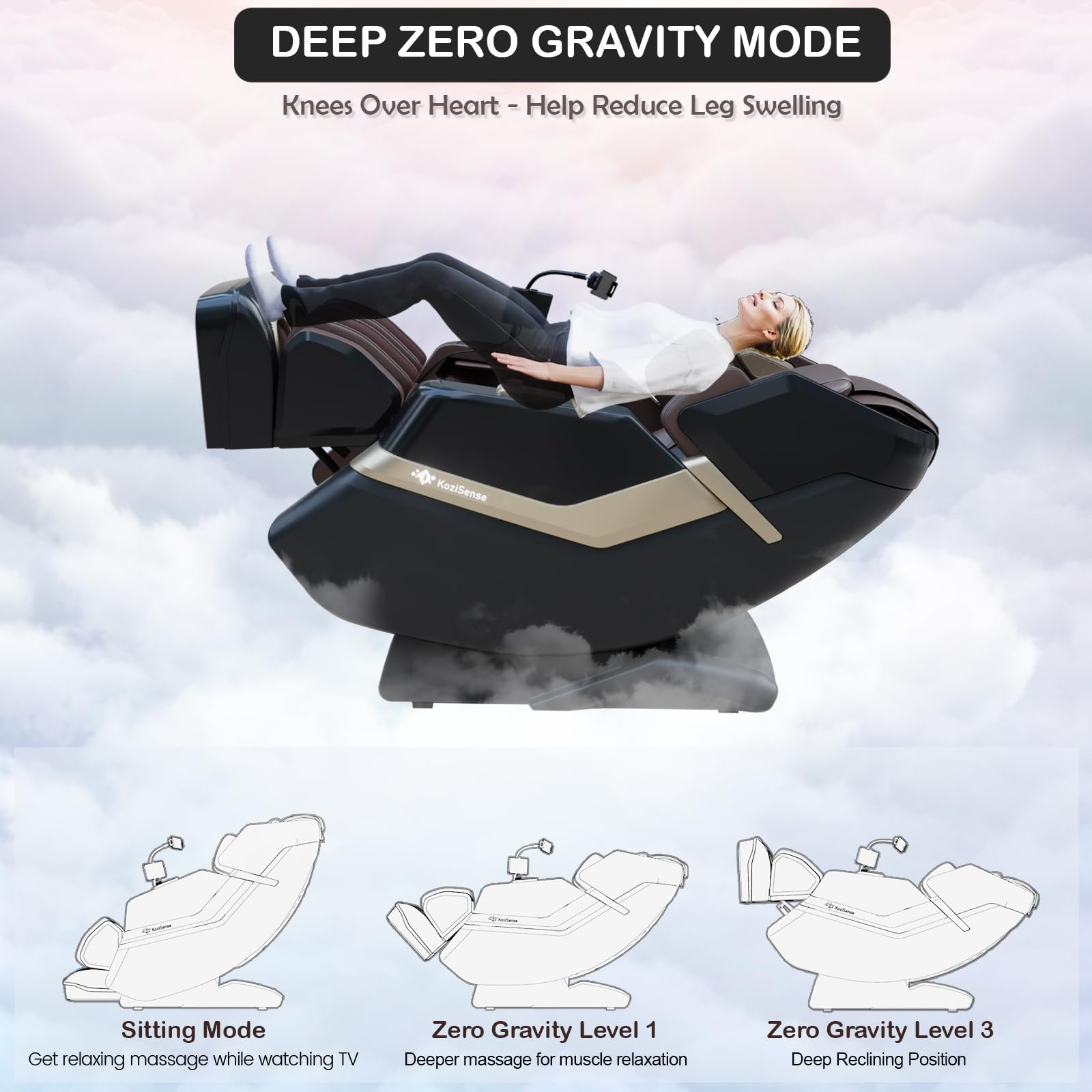 Full Body Zero Gravity SL Track Massage Chair with Jade Stone Heat
