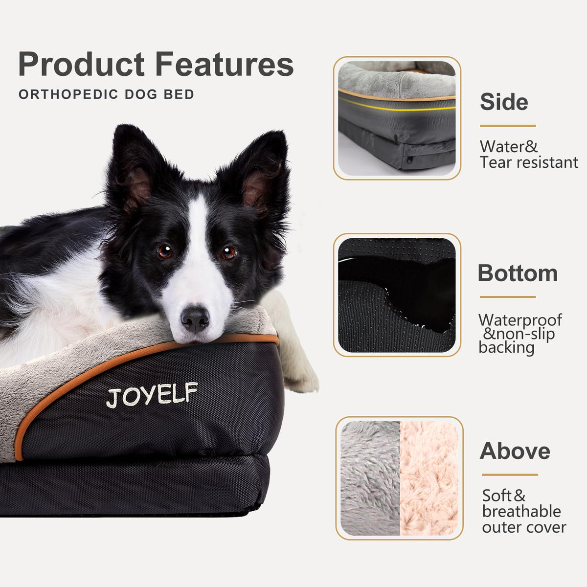 Large Orthopedic Memory Foam Dog Bed