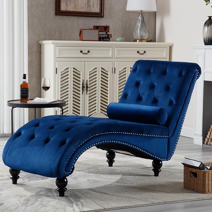 Black Velvet Chaise Lounge