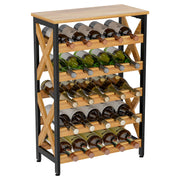 25-Bottle Freestanding Wine Rack