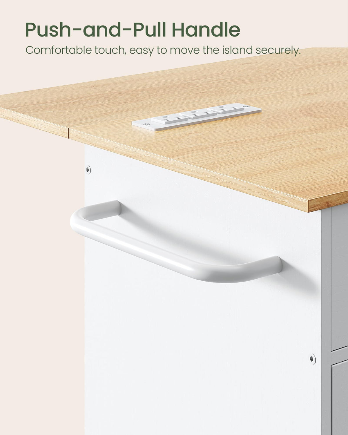 Drop-Leaf Rolling Kitchen Island