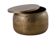 Round Drum Coffee Table with Storage