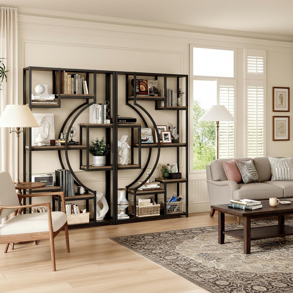 Geometric Bookshelf Set of 2