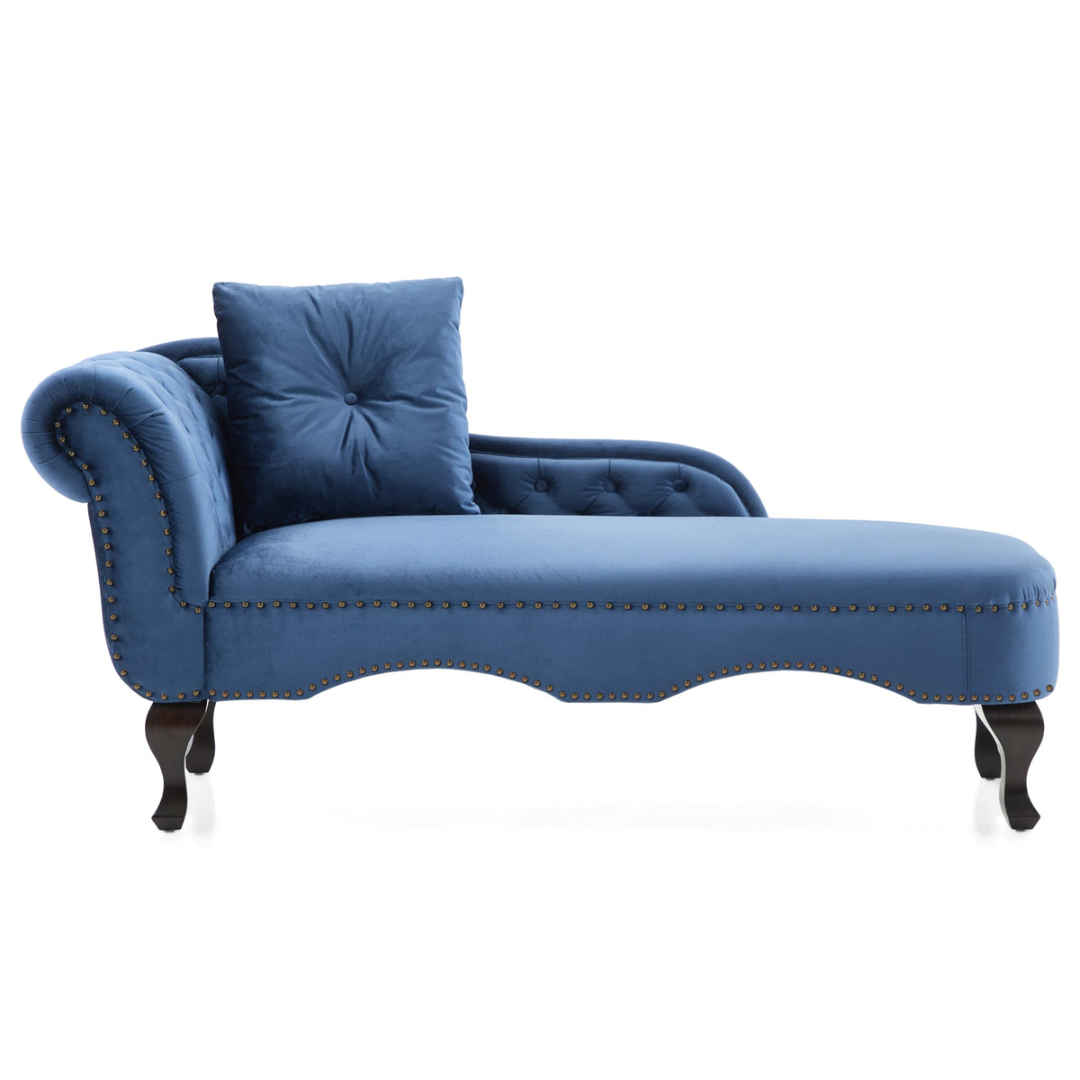 Navy Velvet Chaise Lounge