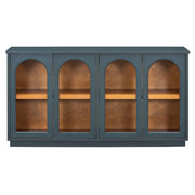 4-Door Buffet Cabinet with Arched Glass Doors