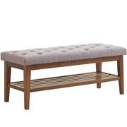 Upholstered Entryway Bench with Solid Wood Frame