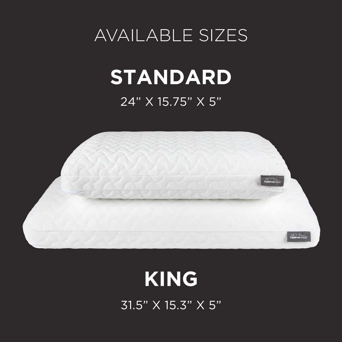 TEMPUR-Pedic TEMPUR-Cloud Pillow, Standard-2-Pack, Standard, White 2 Count