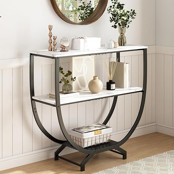 3-Tier Industrial Console Table