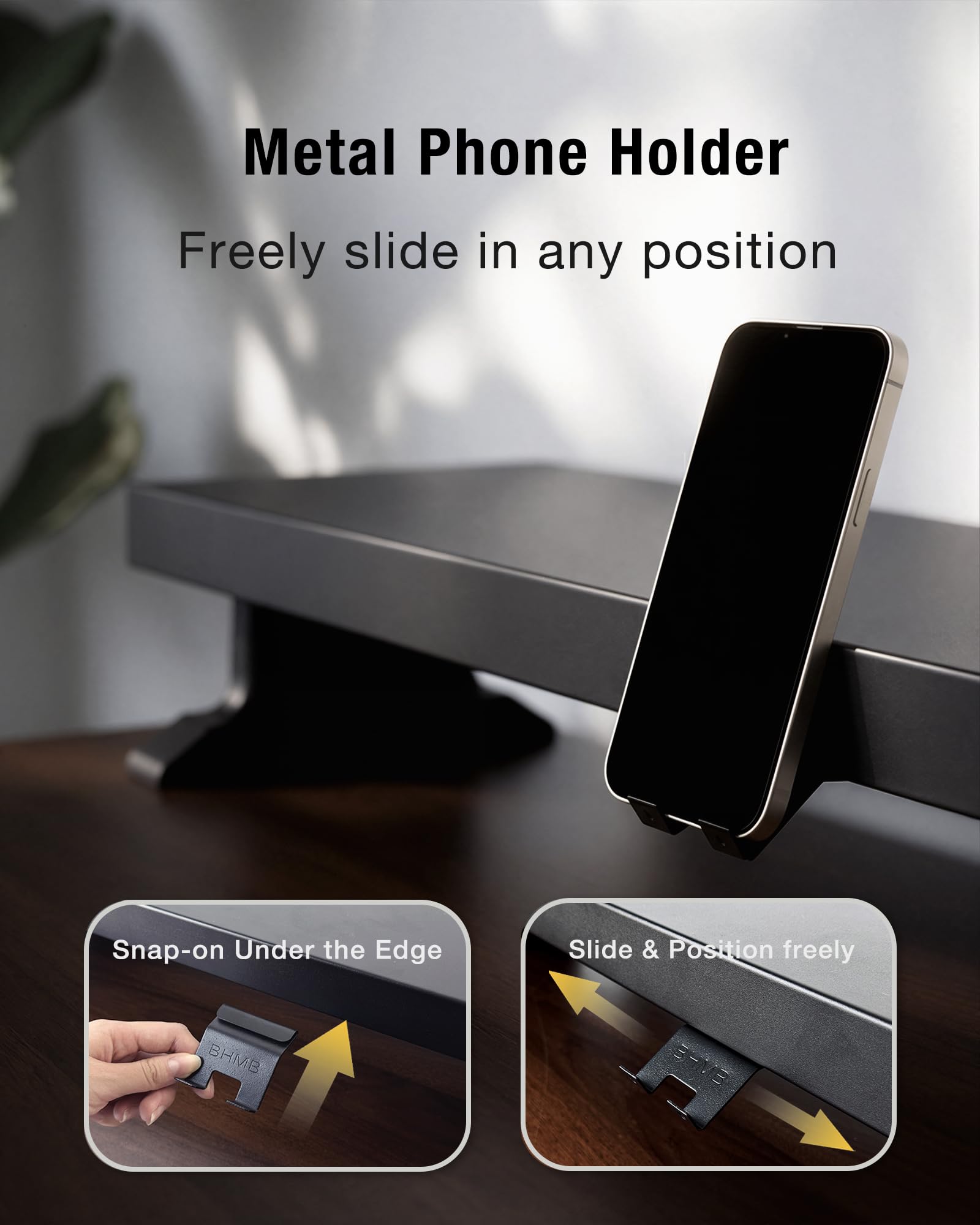 Height Adjustable Monitor Riser with 6-Port USB Hub
