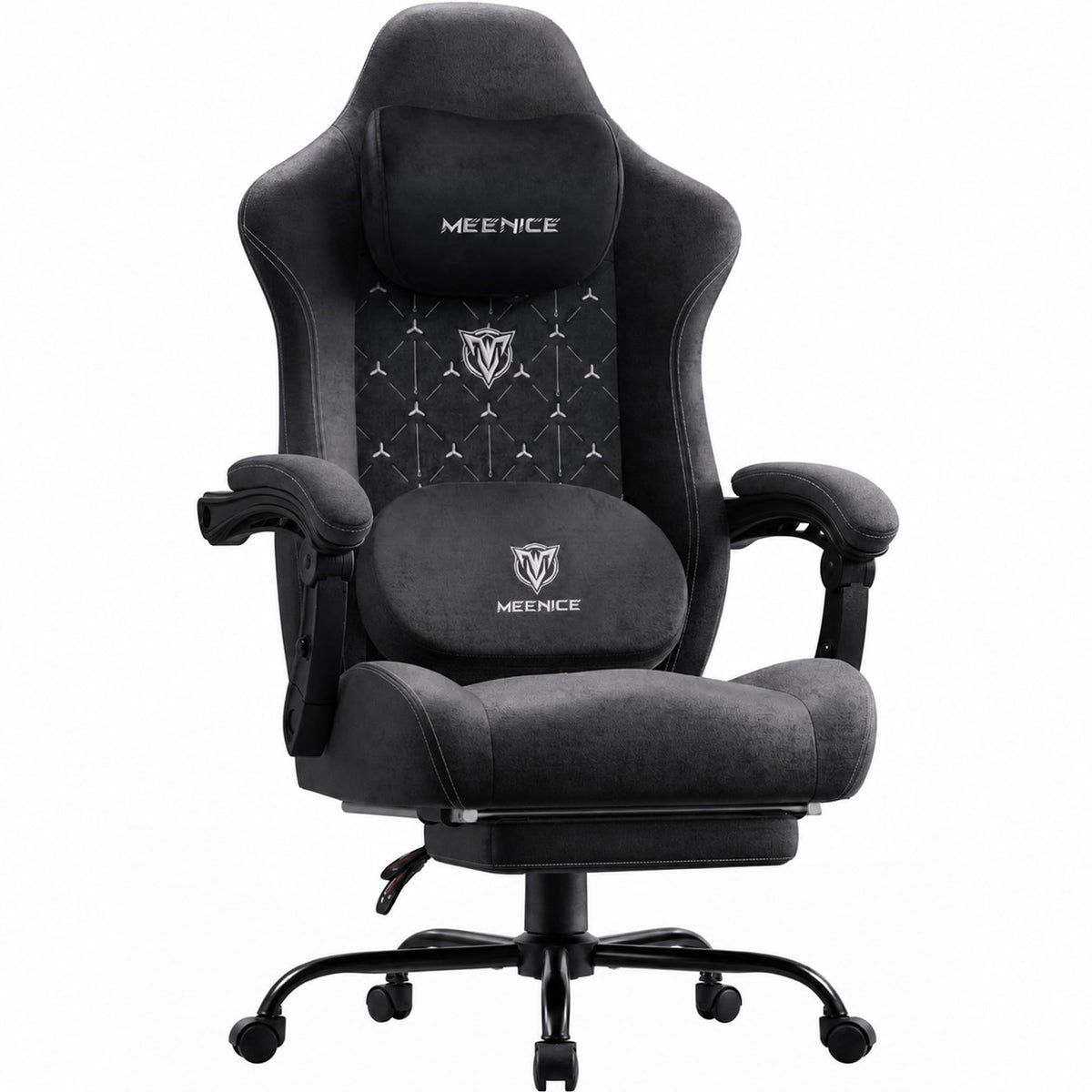 Fabric Gaming Chair with Heated Massage