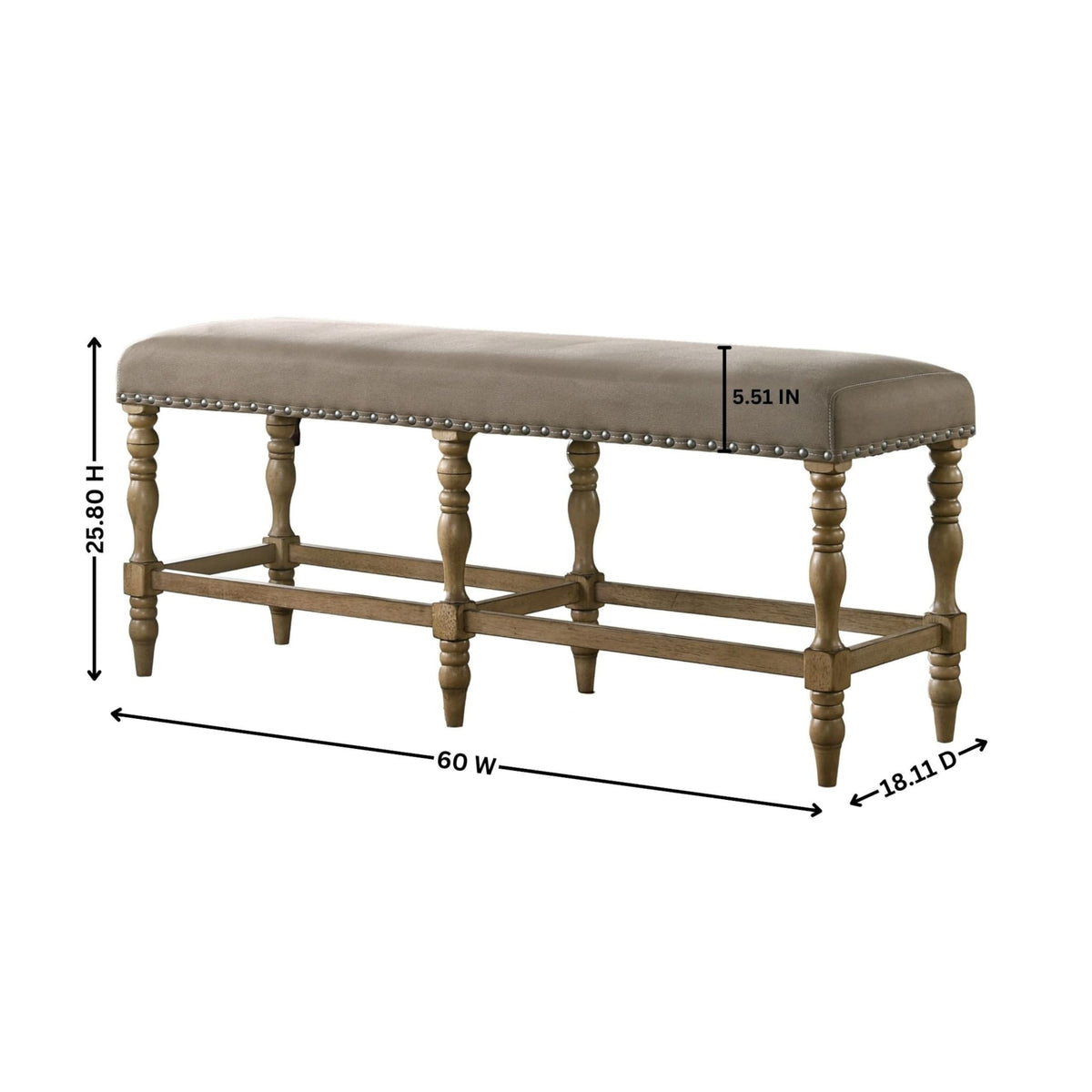 Upholstered Counter Height Bench